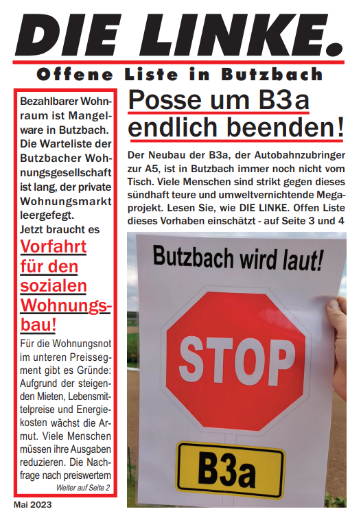 Zeitung Butzbach Mai