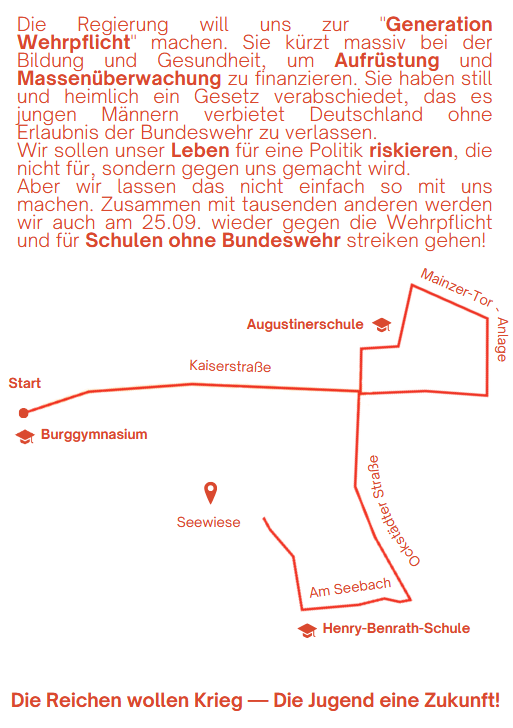 Vierter Schulstreik gegen die Wehrpflicht 2 Streik WEhrpflich 2